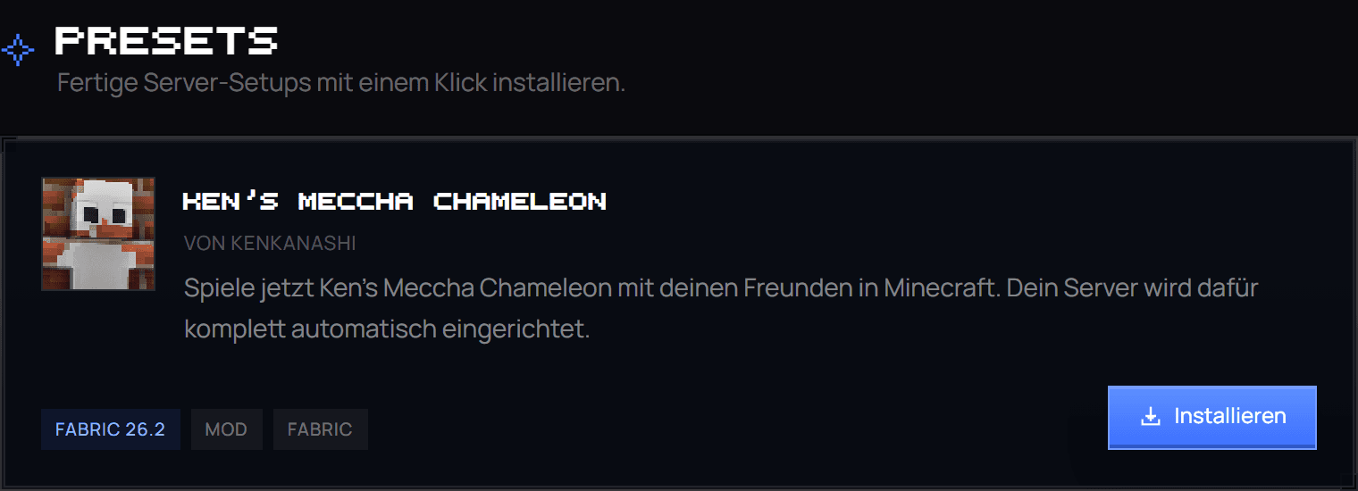 Preset Installation